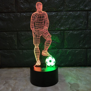 3D Soccer Player Silhouette Lamp - Somos Soccer