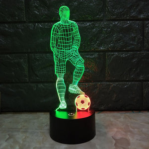 3D Soccer Player Silhouette Lamp - Somos Soccer