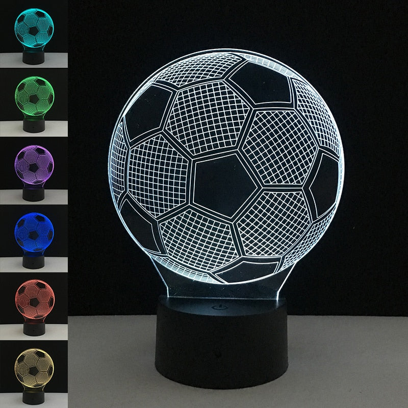 3D Soccer Ball Desk Light - Somos Soccer